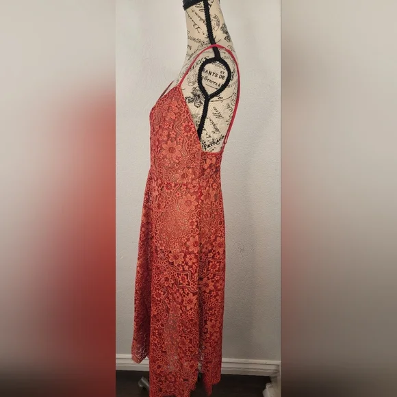 For Love And Lemons Red Lace Maxi Dress - Picture 5 of 15
